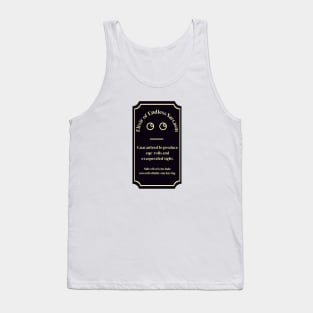 Potion Label: Elixir of Endless Sarcasm, Halloween Tank Top